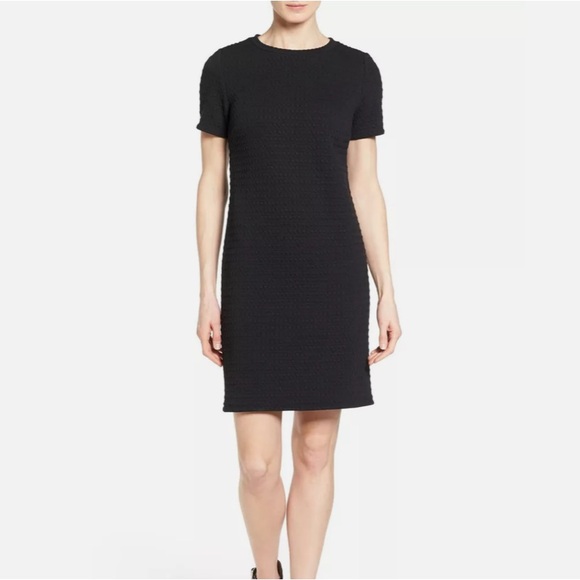 Michael Kors Short Sleeve Textured Grid Dress - Picture 2 of 14